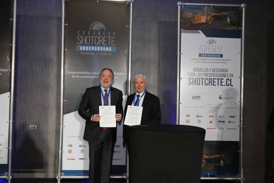 CTES e ICH firmaron convenio marco en el segundo Congreso Shotcrete Underground 2019