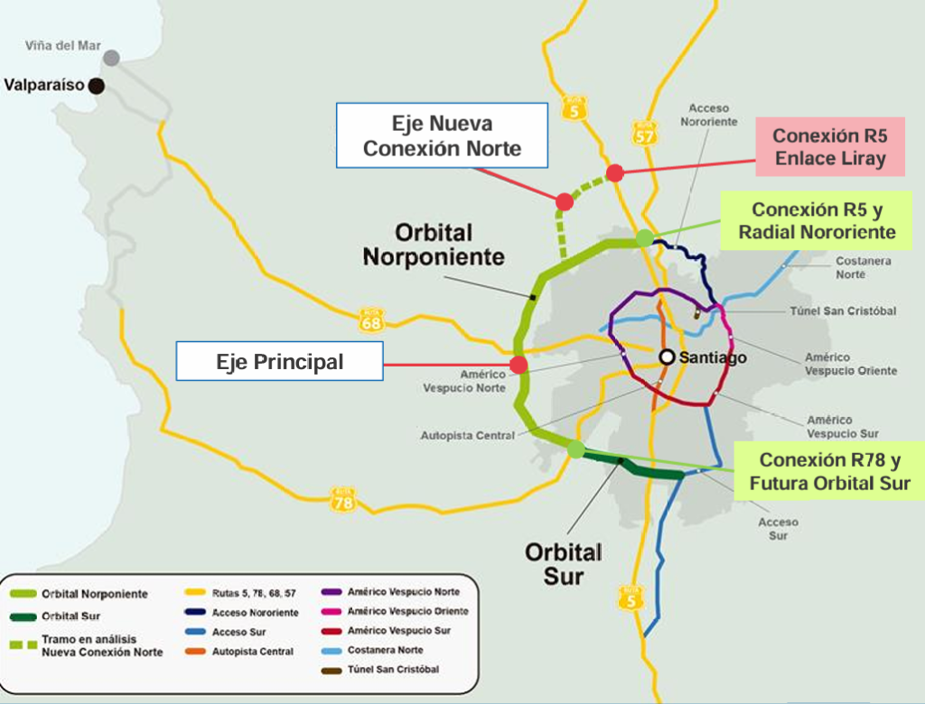 Autopista Orbital Norponiente se integra al anillo vial exterior de Santiago